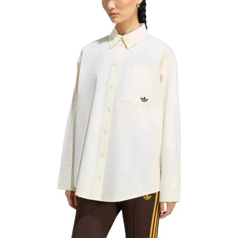Adidas Originals Shirts Women's Ivory Lapel Moderate Other