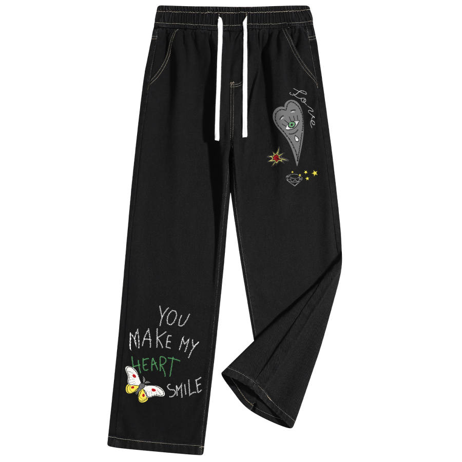 Disney Jeans Unisex Thin Straight Fit Pants