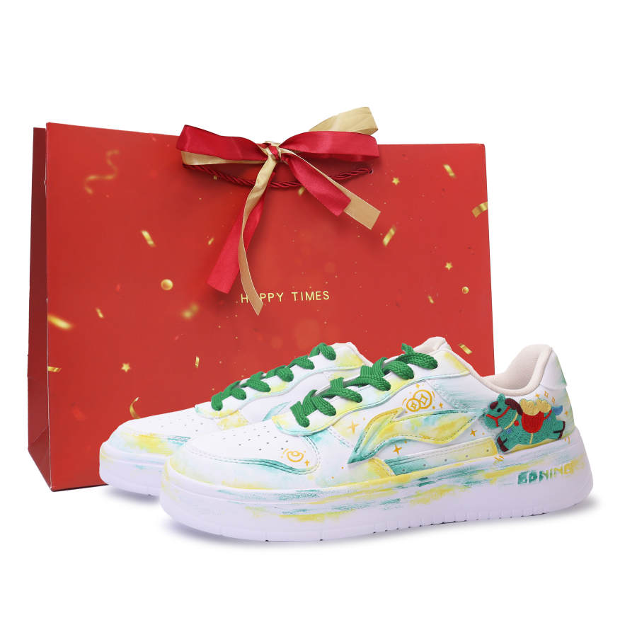 Li-Ning Li Ning Floating Boat Skateboard Shoes Men's Low Top Yellow Green