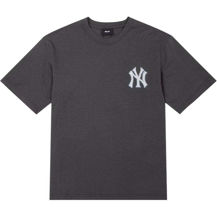 MLB T Shirts Unisex Dark Gray/White Crew Neck Moderate
