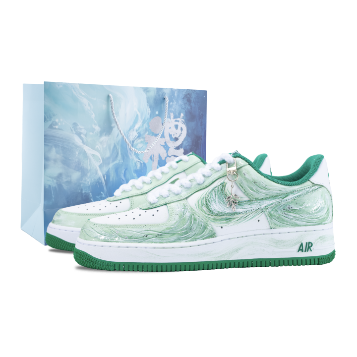 Nike Nike Air Force 1 Skateboard Shoes Men's Low Top White/Green