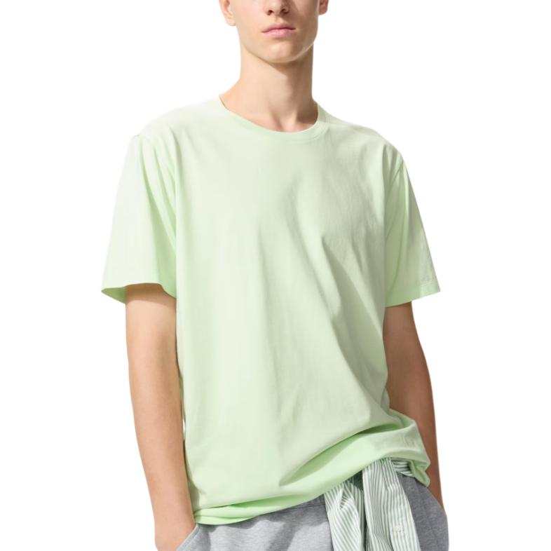 UNIQLO T Shirts Unisex Green Crew Neck