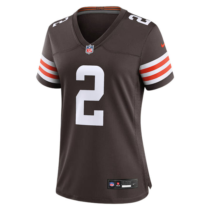 Nike Nike NFL Rugby Jerseys Women's Brown V Neck Moderate