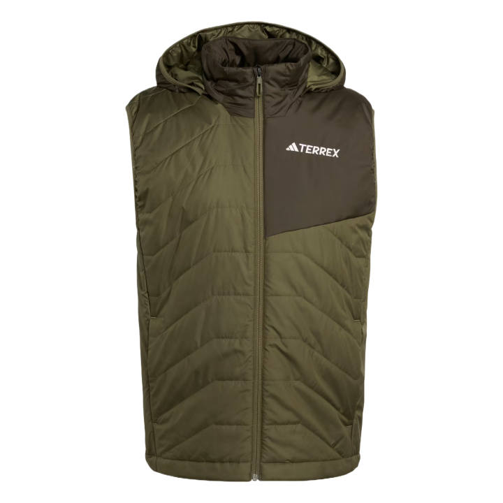 Adidas Adidas Terrex Vests Men's Olive Green Hooded Detachable Moderate Other