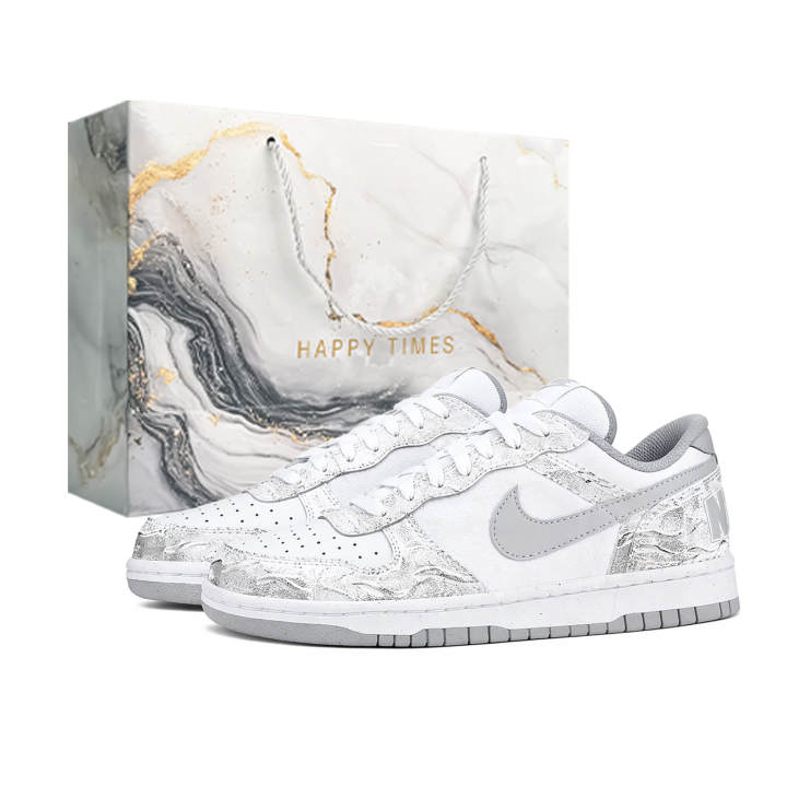 Nike Nike Big Skateboard Shoes Men's Low Top White/Gray