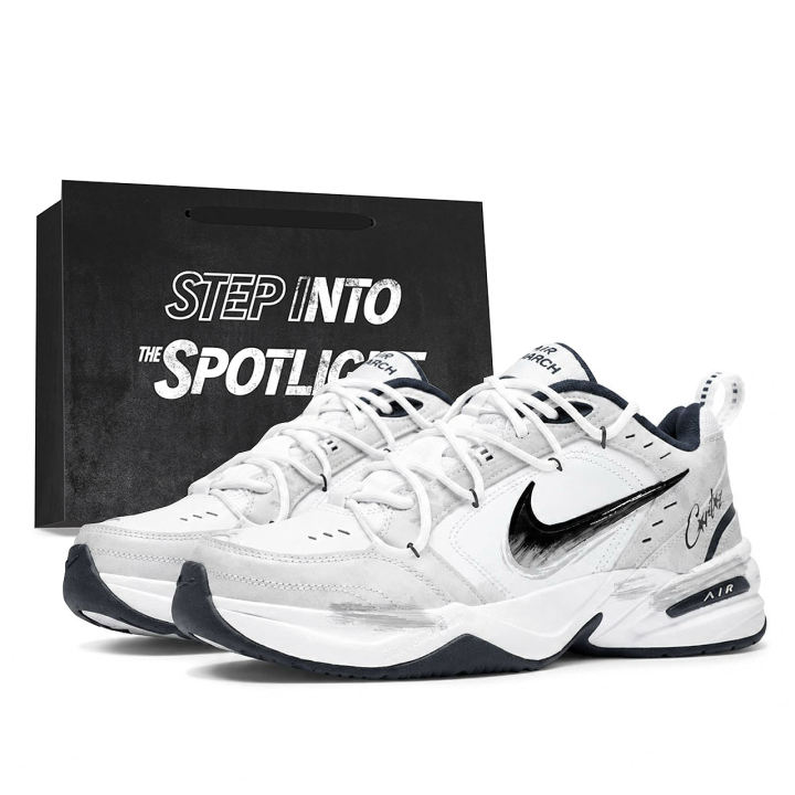 Nike Nike Air Monarch 4 Chunky Sneakers Unisex Low Top White/Gray