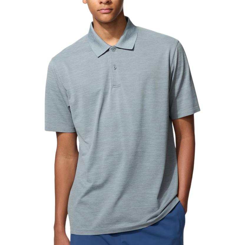 UNIQLO Polo Shirts Unisex Gray Moderate