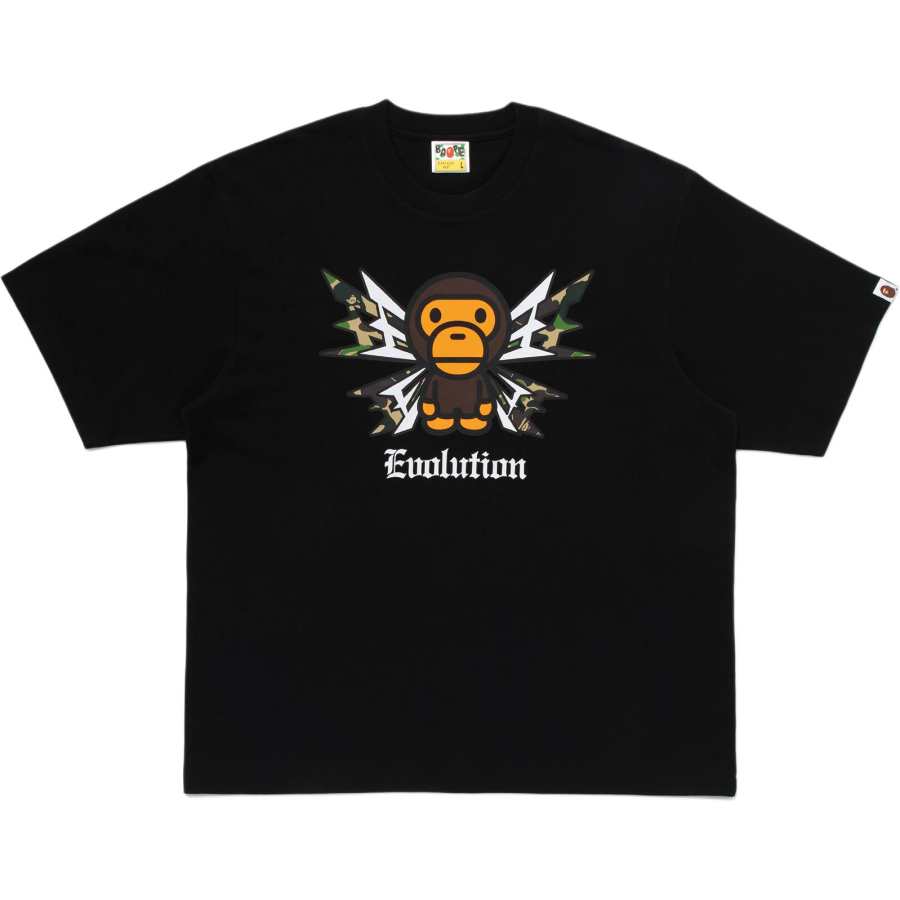 A BATHING APE Xie Tianfeng Evolution Collaboration T Shirts Unisex Crew Neck Straight Fit