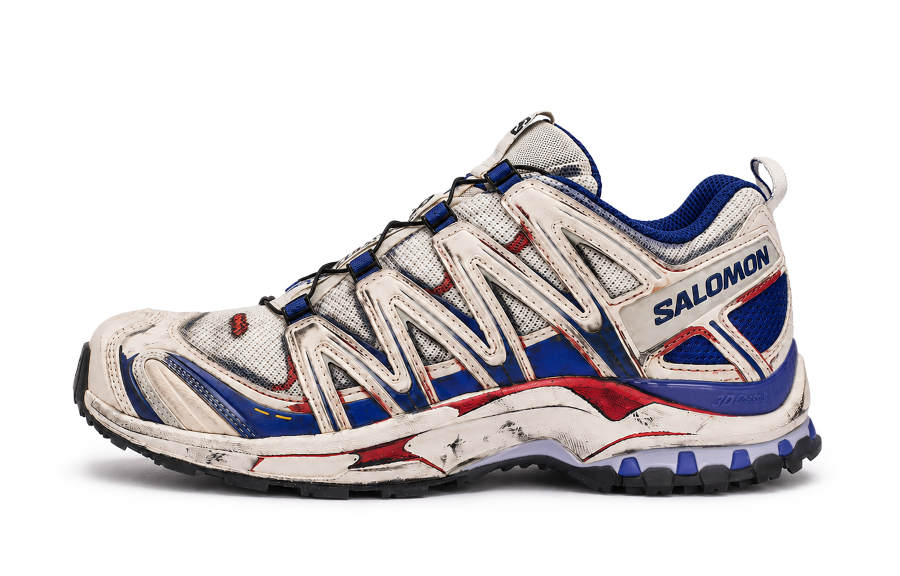 SALOMON XA PRO 3D Trail Running Shoes Unisex Low Top Blue/Red
