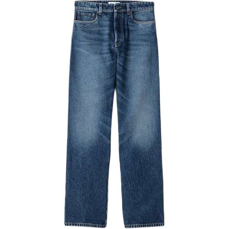 MIU MIU Jeans Women's Marine Blue Moderate Straight Fit Pants