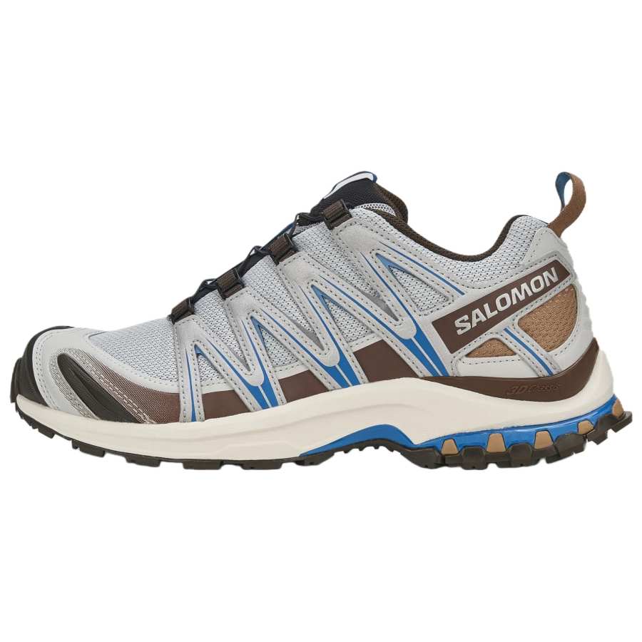 SALOMON XA PRO 3D Running Shoes Unisex Low Top Pearl Gray Blue/Wild Horse Brown/Mykonos Blue