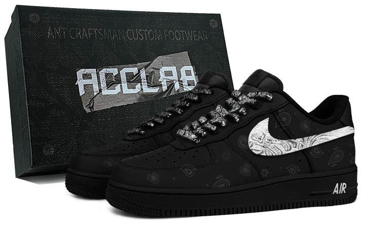 Nike Nike Air Force 1 Skateboard Shoes Unisex Low Top Black/Silver