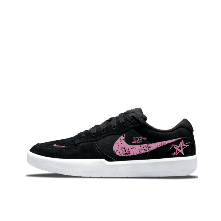 Nike Nike SB Force 58 Skateboard Shoes Unisex Low Top Black Pink White Color Block
