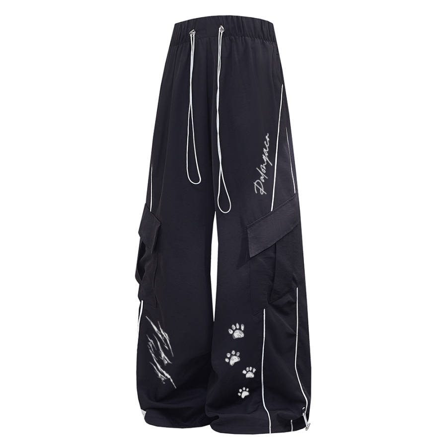 PAL ONGACO Casual Pants Unisex Moderate Wide Leg Pants