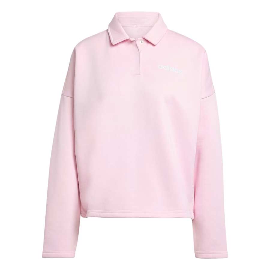Adidas Adidas ESSENTIALS Polo Shirts Women's Transparent Pink/White Polo Collar Moderate
