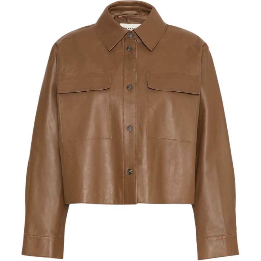 WEEKEND MaxMara WEEKEND MaxMara Leather Jackets Women's Brown Lapel Moderate Other