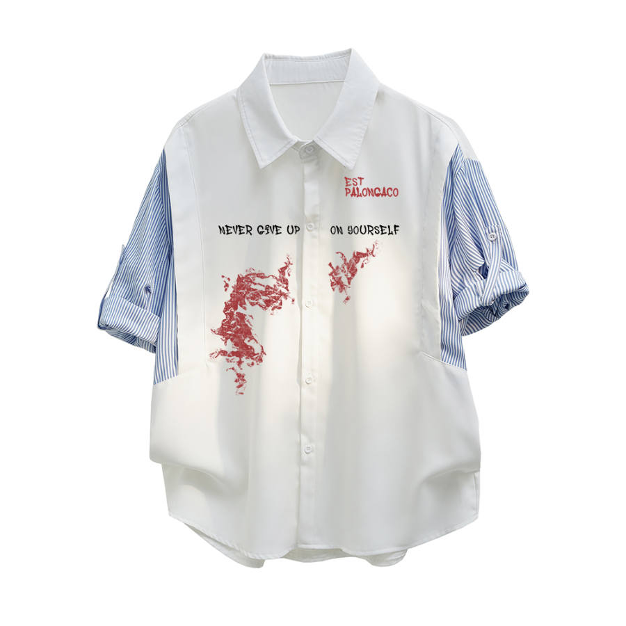 PAL ONGACO Shirts Unisex Lapel Thin Straight Fit