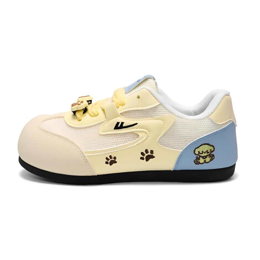 WARRIOR Casual Shoes Women's Low Top Light Yellow/Light Blue/White