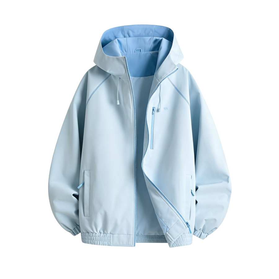 WARRIOR Windbreaker Jackets Men's Hooded Non Detachable Moderate Straight Fit