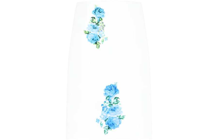WE11DONE SS23 Casual Long Skirts Women's White Moderate Midi Skirt A Line Skirt