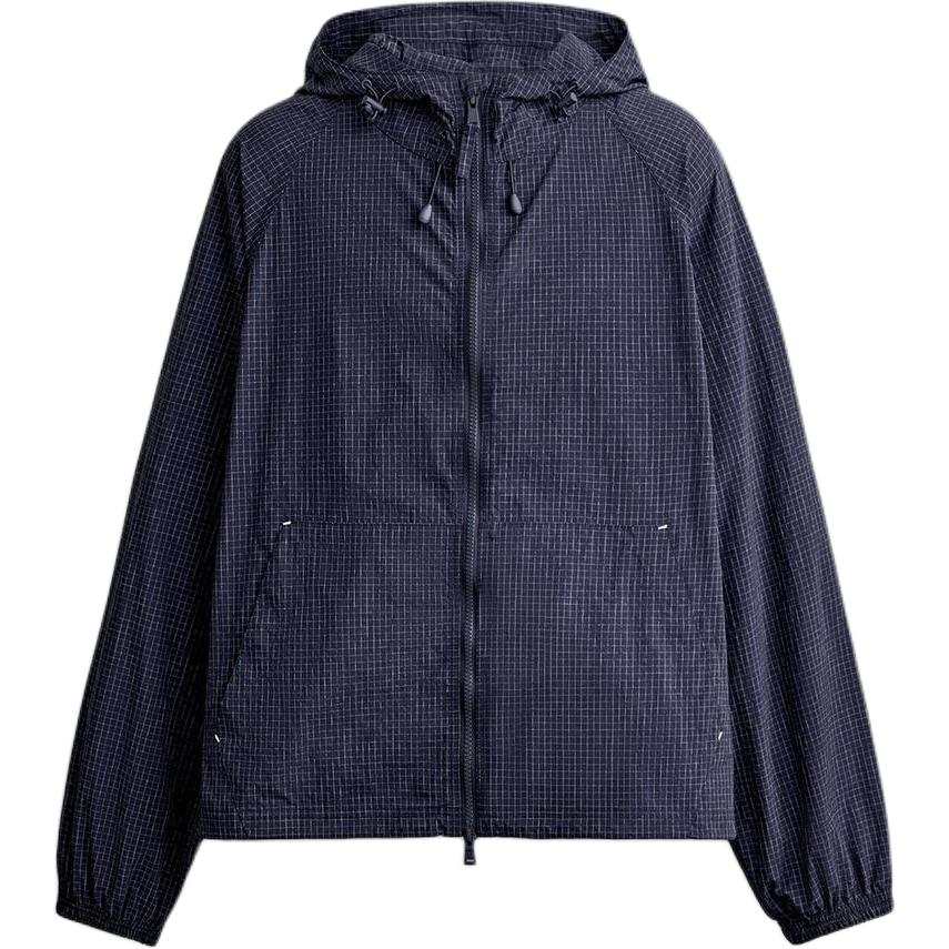 ZARA Jackets Men's Sea Blue Hooded Non Detachable Moderate
