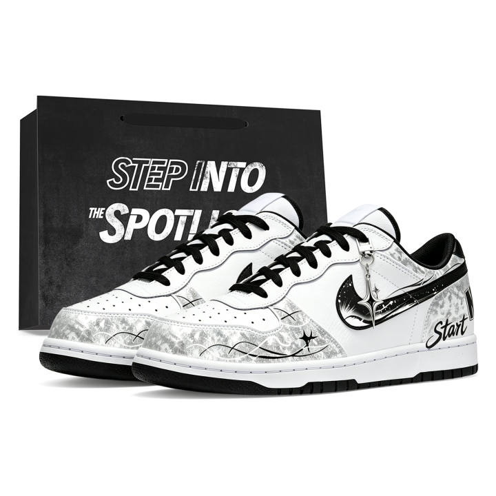 Nike Nike Big Skateboard Shoes Men's Low Top White/Black