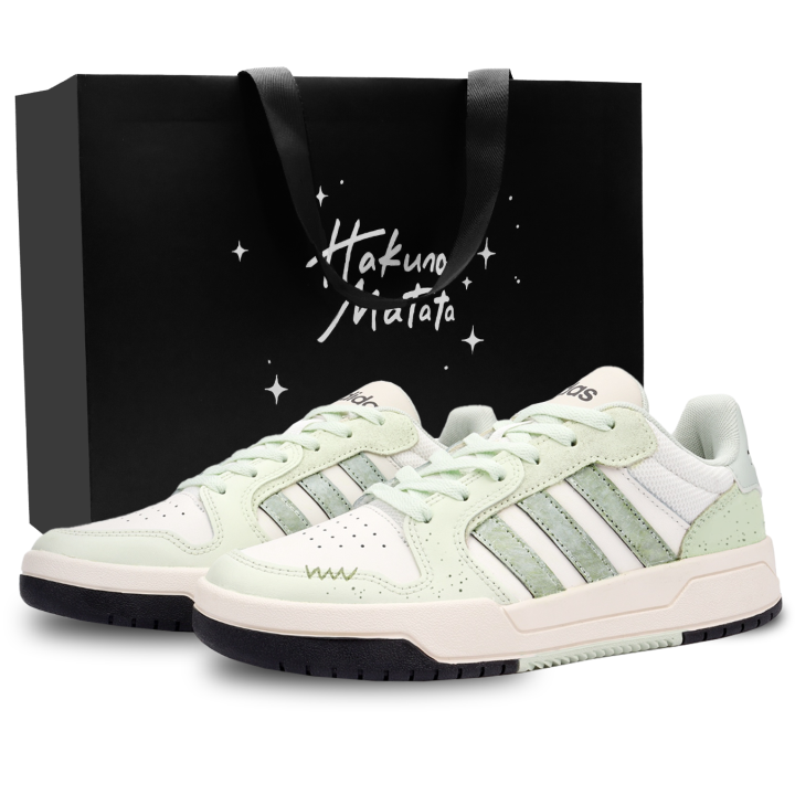 Adidas Adidas ENTRAP Skateboard Shoes Unisex Low Top Green/White/Black