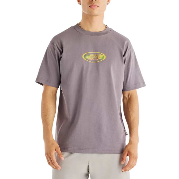 New Balance New Balance T Shirts Men's Neptune Gray Crew Neck