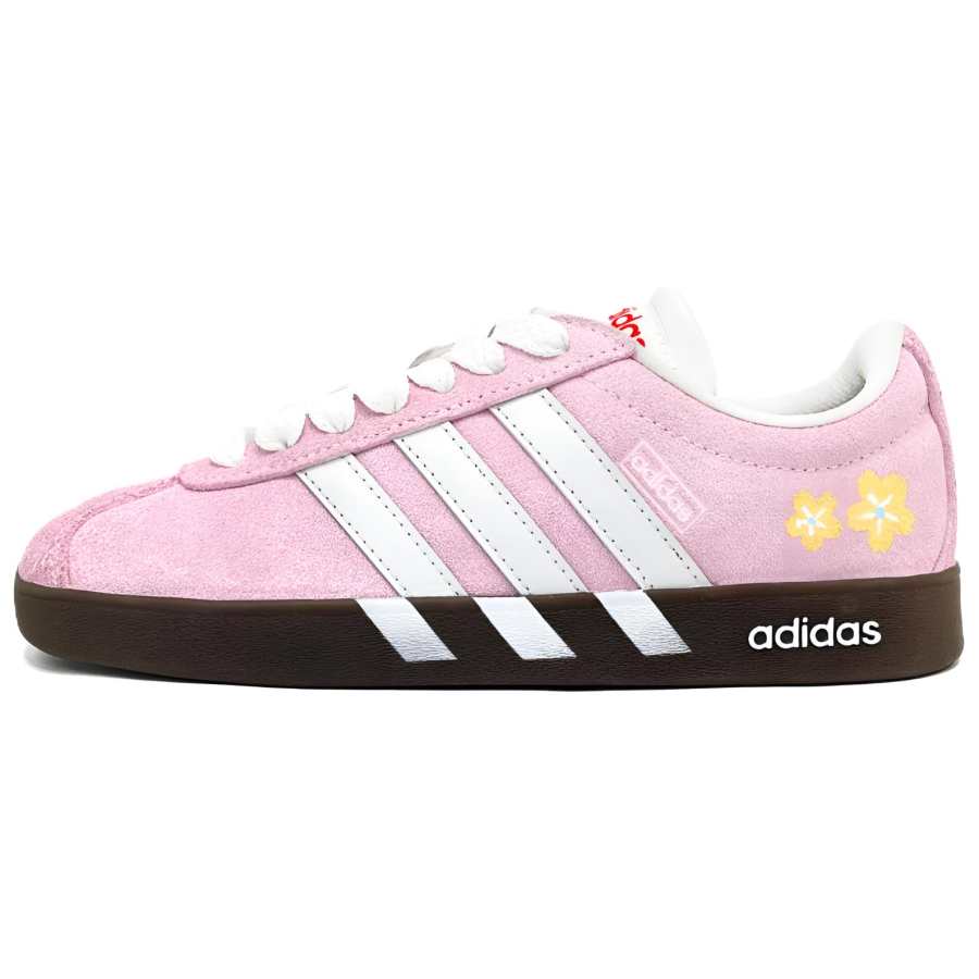 Adidas Adidas VL COURT 2.0 Skateboard Shoes Unisex Low Top Pink
