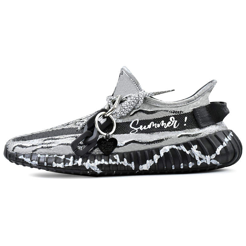 Adidas Originals Yeezy Boost 350 V2 Casual Shoes Unisex Low Top Black, Silver