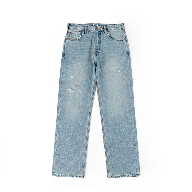 Lee Lee Jeans Men's Light Blue Moderate Straight Fit Pants