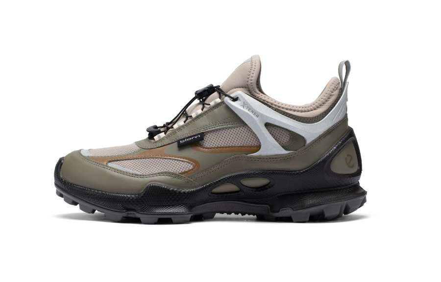 Ecco Biom C Trail Casual Shoes Men's Low Top Tobacco Green/Stone Gray/Lime Gray