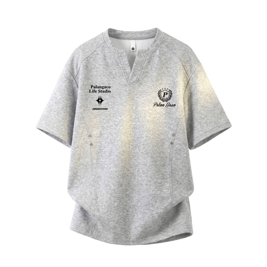 PAL ONGACO T Shirts Unisex V Neck Moderate Straight Fit