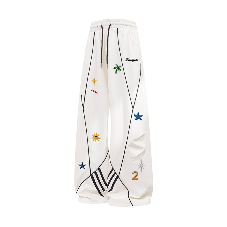 PAL ONGACO Casual Pants Unisex Thin Wide Leg Pants