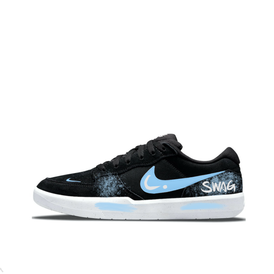 Nike Nike SB Force 58 Skateboard Shoes Unisex Low Top Black Pink White Color Block