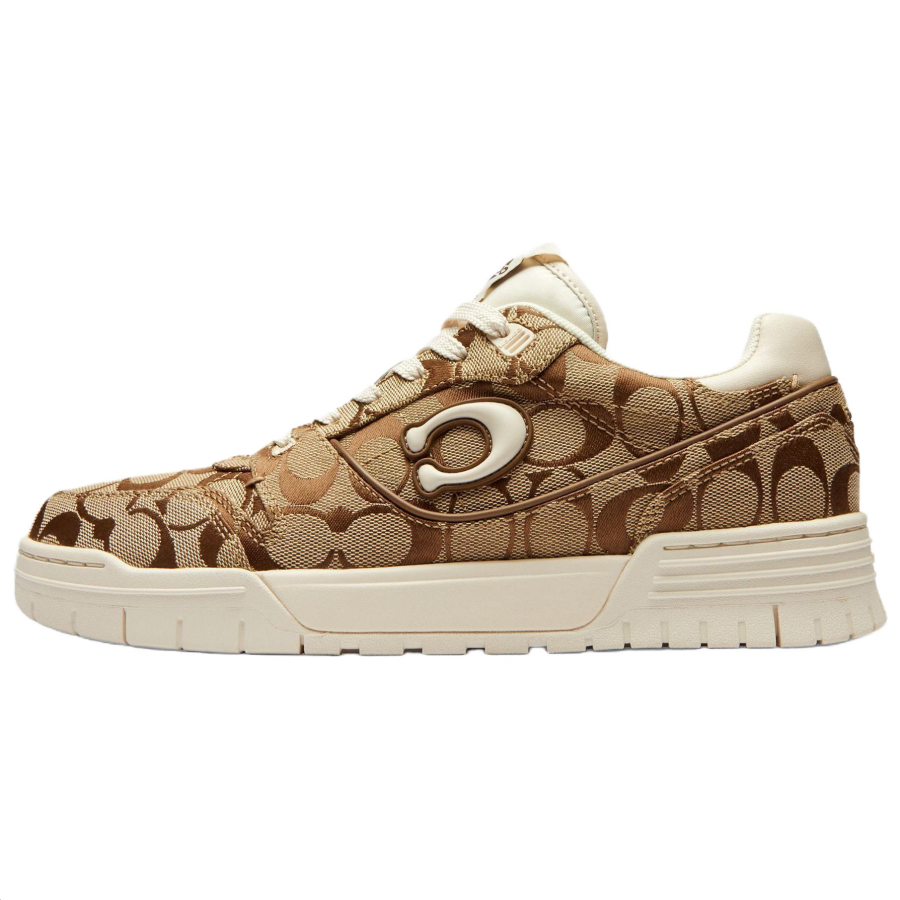 COACH Soho Skateboard Shoes Women's Low Top Mixed Chalk White