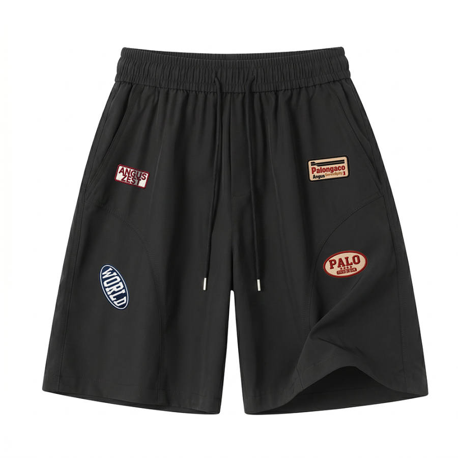 PAL ONGACO Casual Shorts Unisex Thin Straight Fit Pants