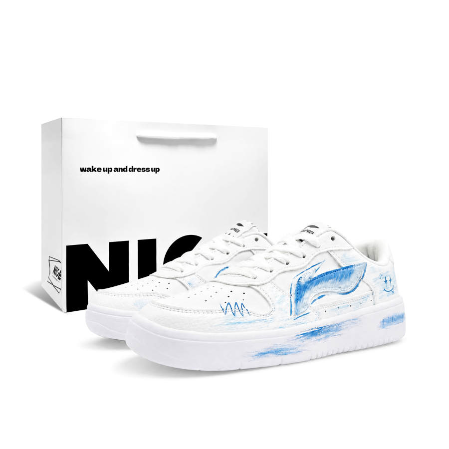 Li-Ning Li Ning Floating Boat Skateboard Shoes Unisex Low Top Blue/White