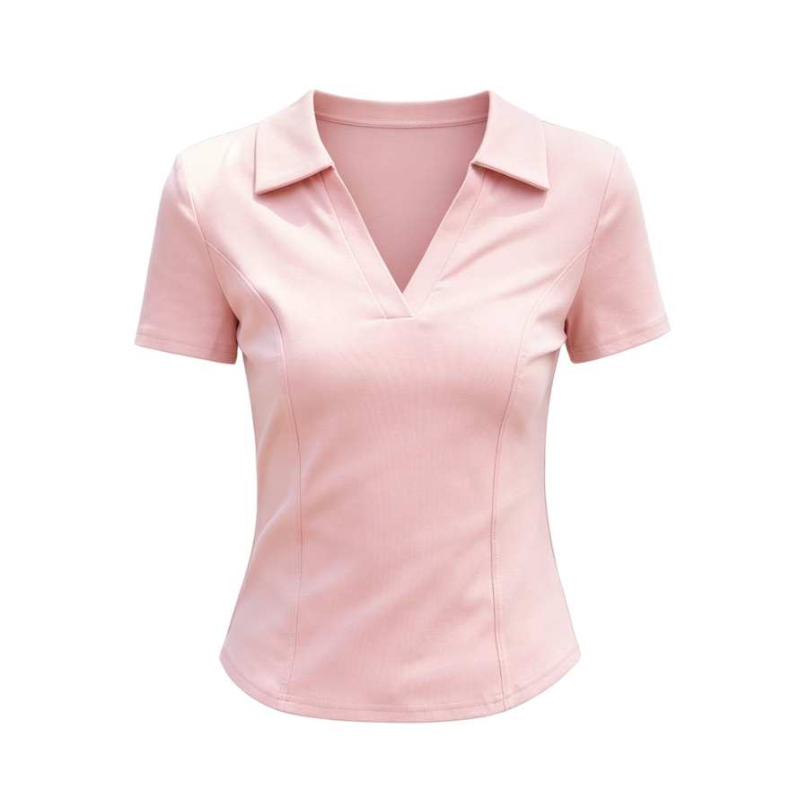 Sugarfunk Polo Shirts Women's Lapel Thin Nipped In Waist