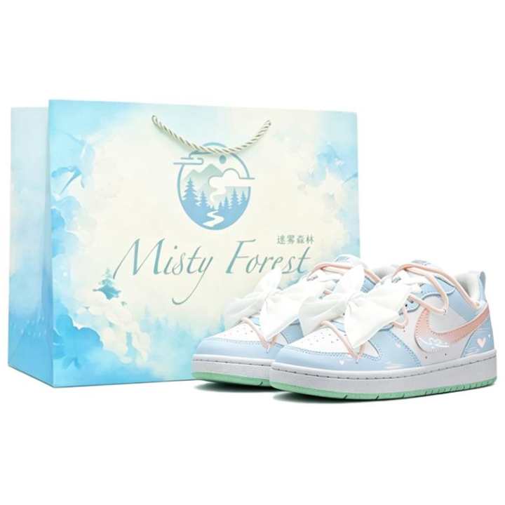 Nike Nike Court Borough Skateboard Shoes Women's Low Top Blue/White/Pink