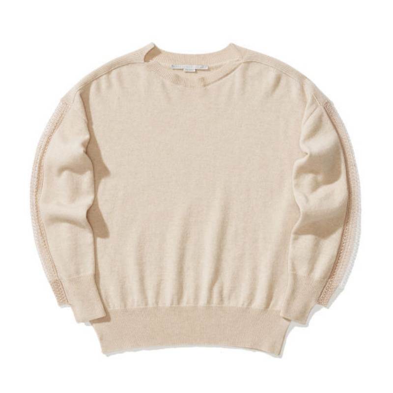 Stella McCartney Knitwear Women's Beige/BGL Crew Neck Moderate Straight Fit
