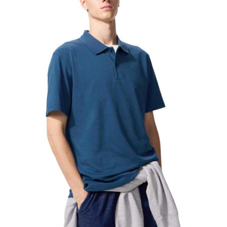 UNIQLO Polo Shirts Men's Blue Moderate
