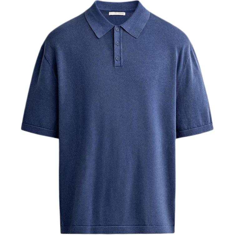ZARA Polo Shirts Men's Blue Moderate