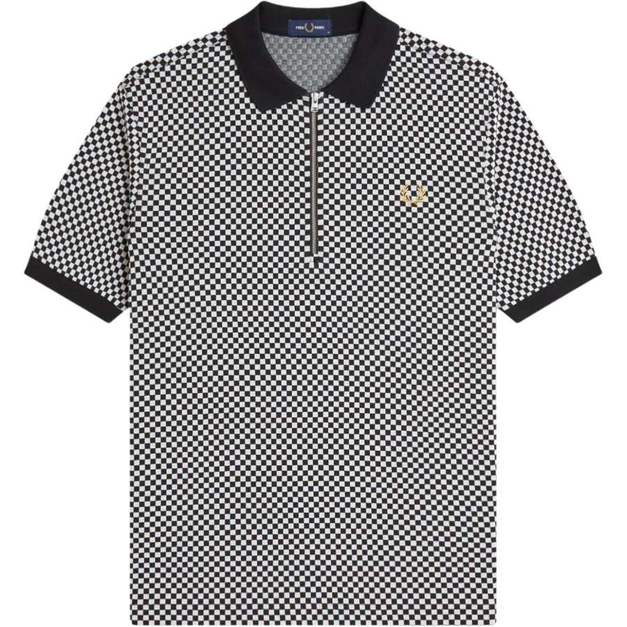 FRED PERRY Polo Shirts Men's Black Polo Collar Moderate Other