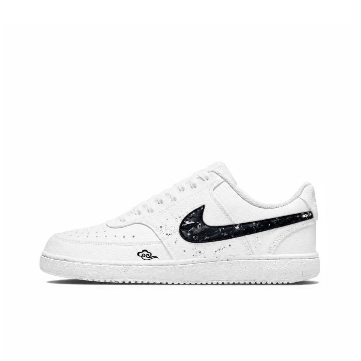 Nike Nike Court Vision 1 Skateboard Shoes Men's Low Top Black & White