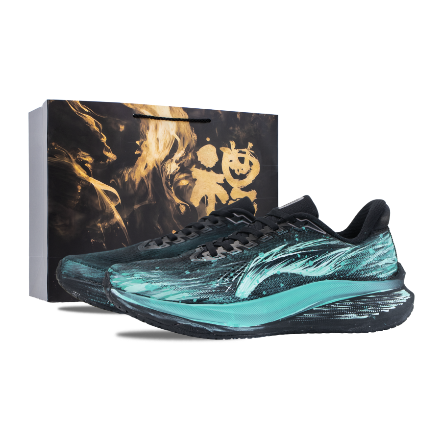 Li-Ning Li Ning Red Hare 9 Running Shoes Men's Low Top Black/Green