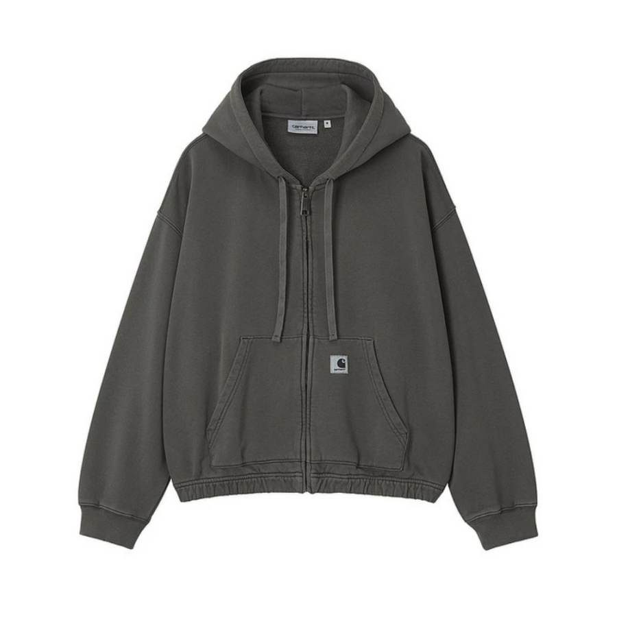 Carhartt WIP Velvet Jackets Women's BKX/Black Hooded Non Detachable Moderate Straight Fit