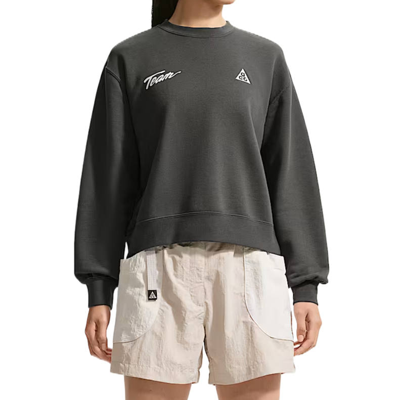 Nike Nike ACG DRI FIT Sweatshirts Women's Dark Smoke Gray/White Crew Neck Moderate