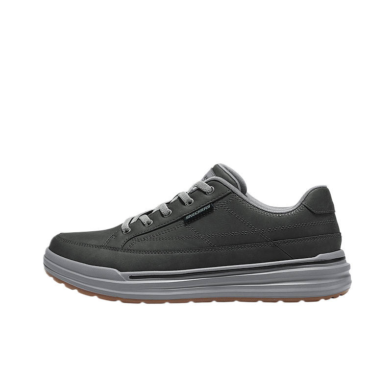 Skechers MENS USA STREET WEAR Skateboard Shoes Men's Low Top Charcoal Gray