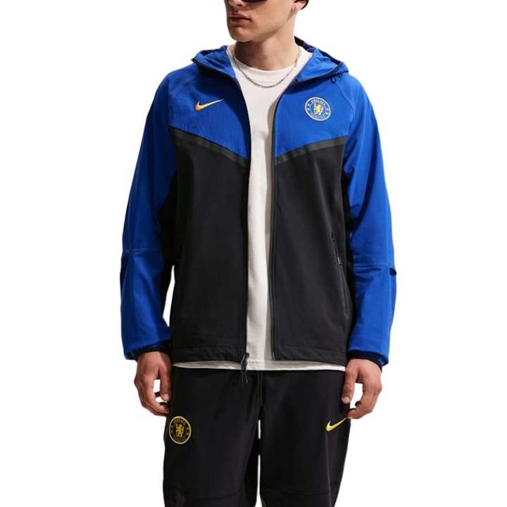 Nike Nike WINDRUNNER Jackets Men's Bright Blue/Asphalt Blue/Midwest Gold Hooded Non Detachable Moderate Other
